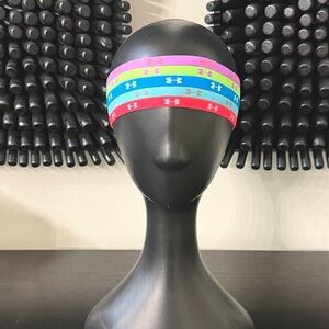 Under Armour Neon Logo Elastic Headbands - Set of 5